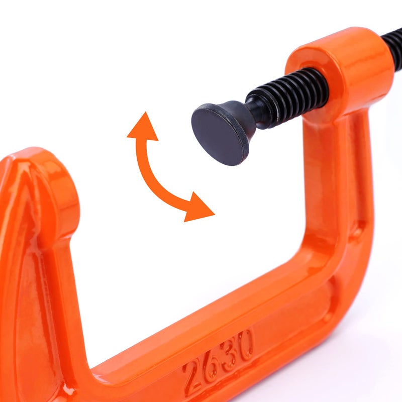 PONY Malleable Iron C-Clamp Set, 3-Piece, (1", 2", 3") - Image 4
